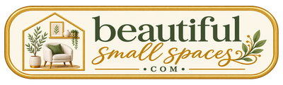 Beautiful Small Spaces logo with leaf symbol